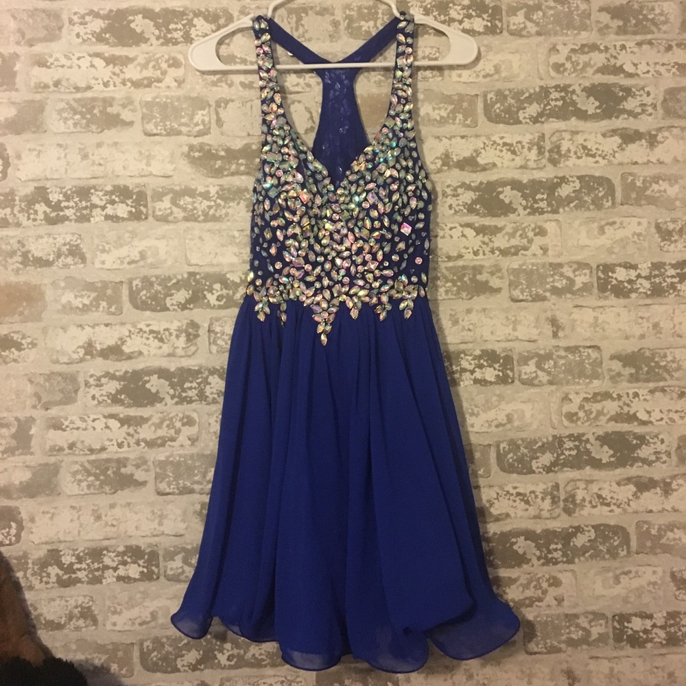 Royal blue Snow-coming dress